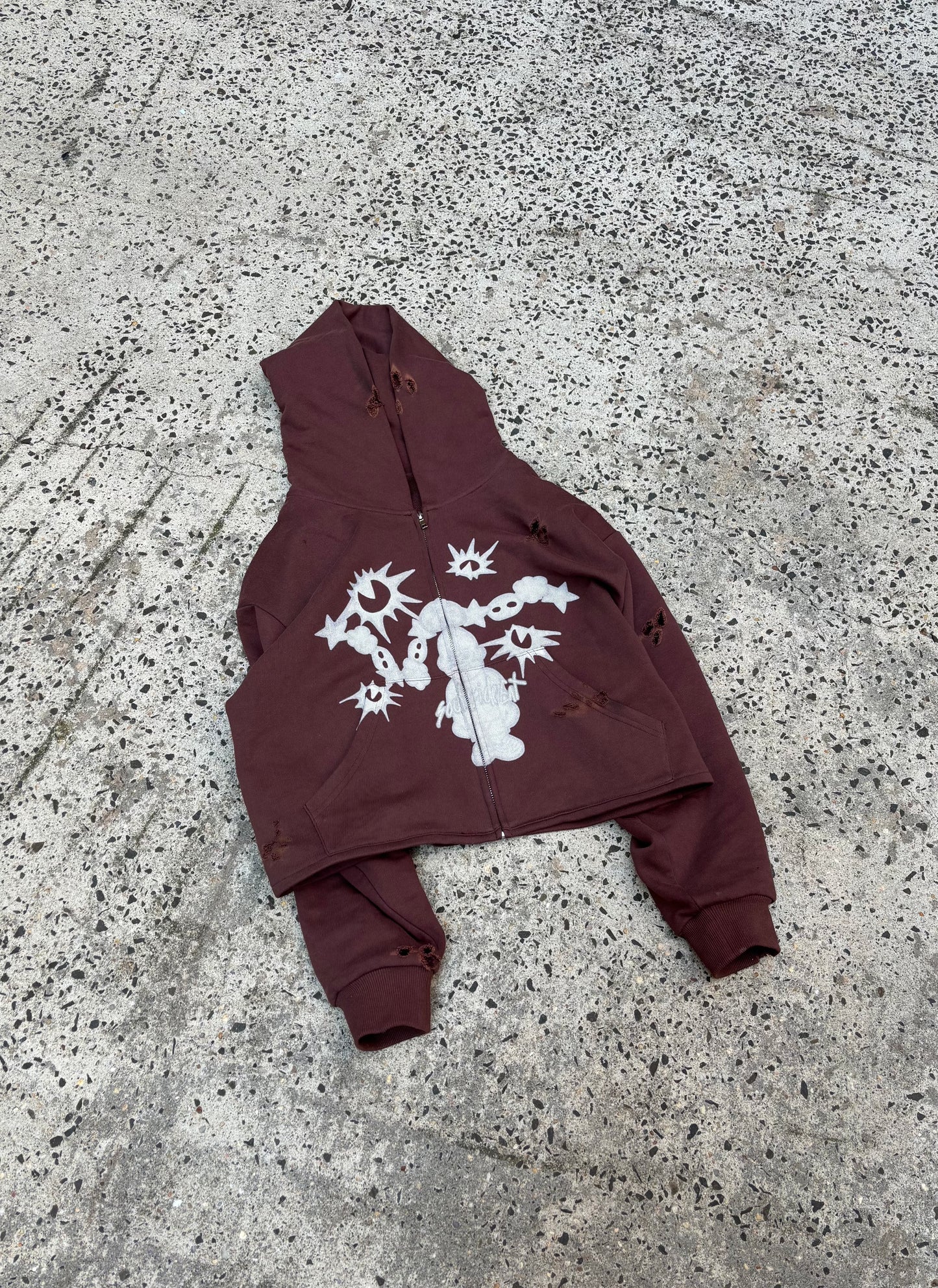 Southside Ent Cropped Chain Hoodie