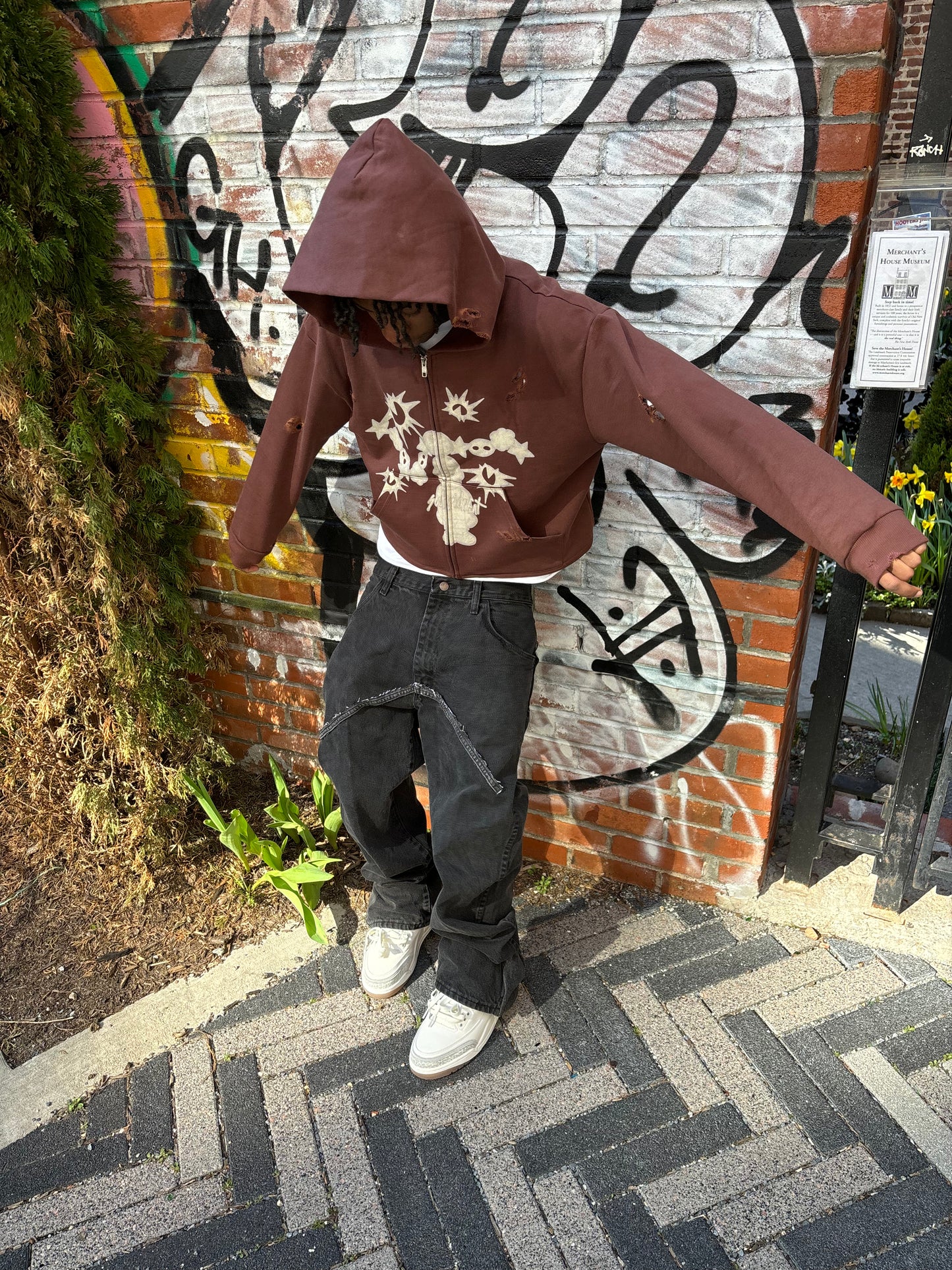 Southside Ent Cropped Chain Hoodie