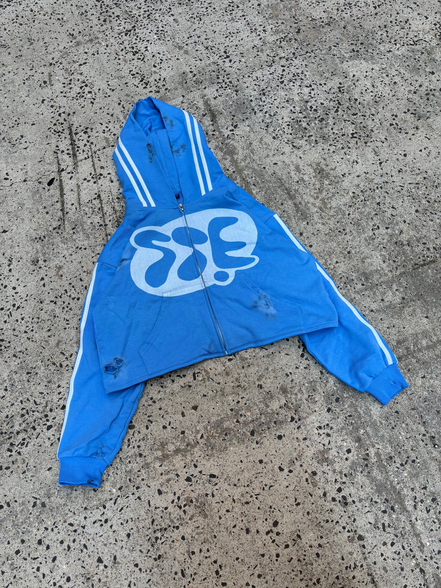 Southside Ent Cropped Azure Racer Hoodie