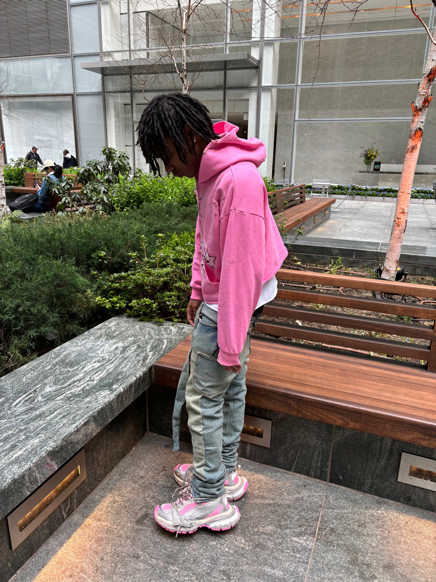 Southside Ent Cropped Pink Nina Hoodie