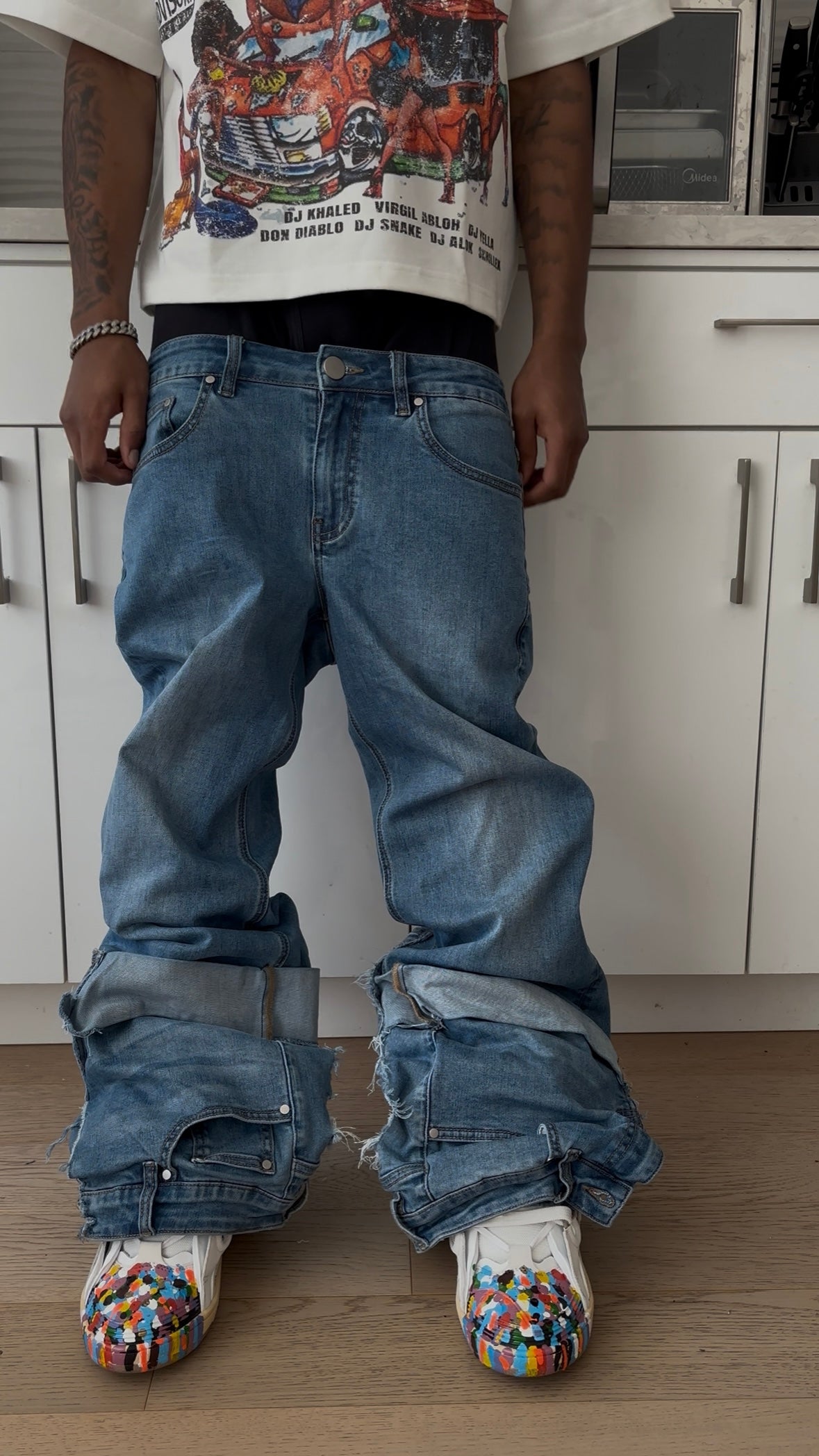 Kompy Reversed Baggy Jeans