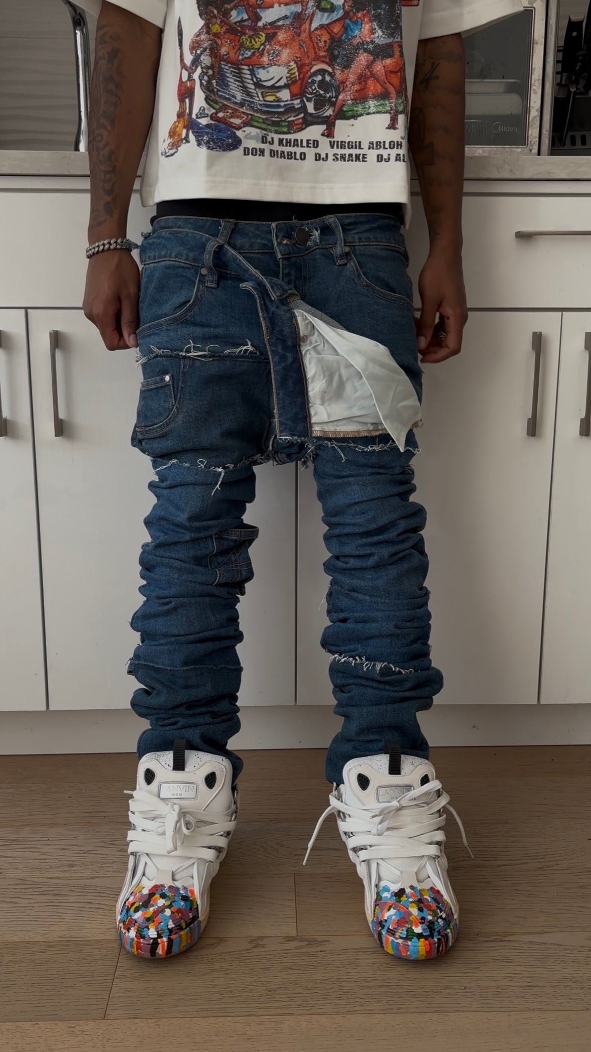 Kompy Triple Waist Stacked Denim