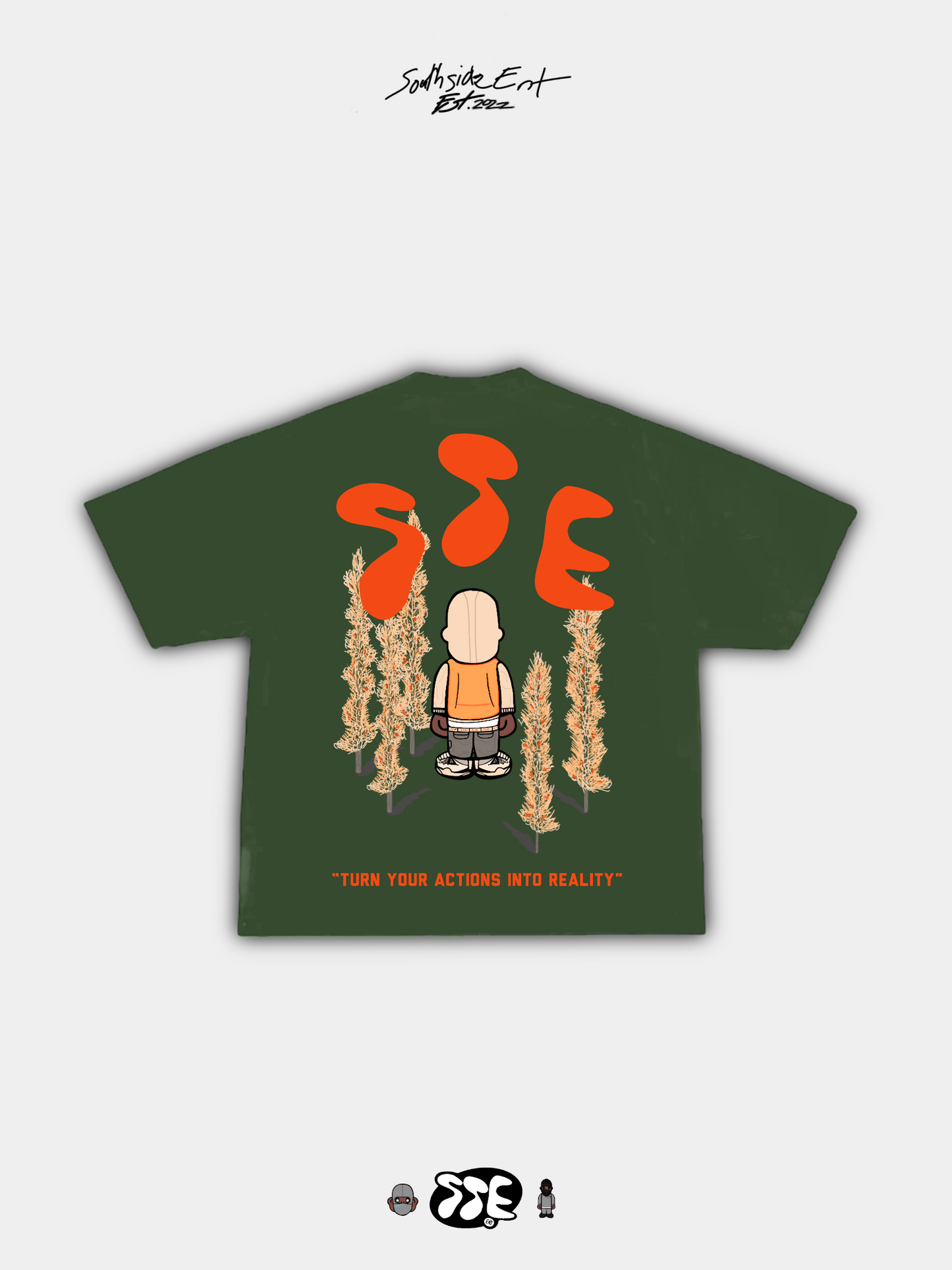 Southside Ent Olive Ranger Crop Tee