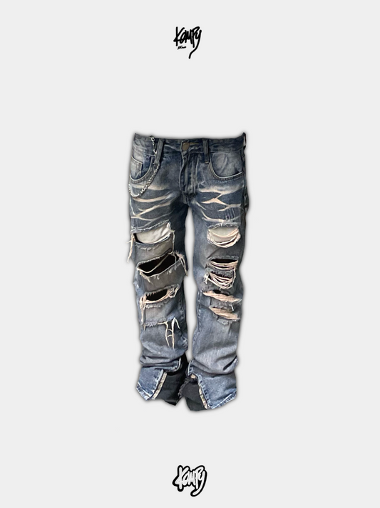 Kompy Ripped Racer Jeans