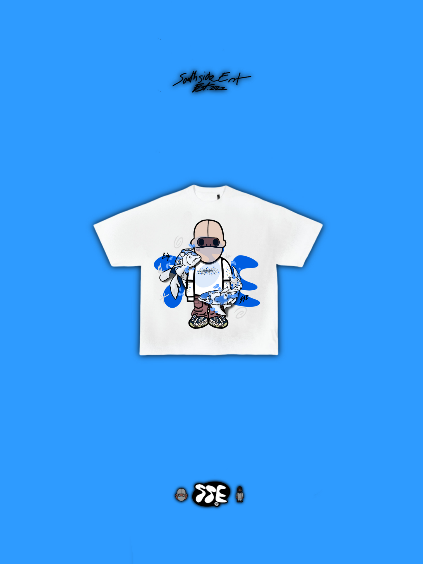 SouthSide Ent Blue Koi tee