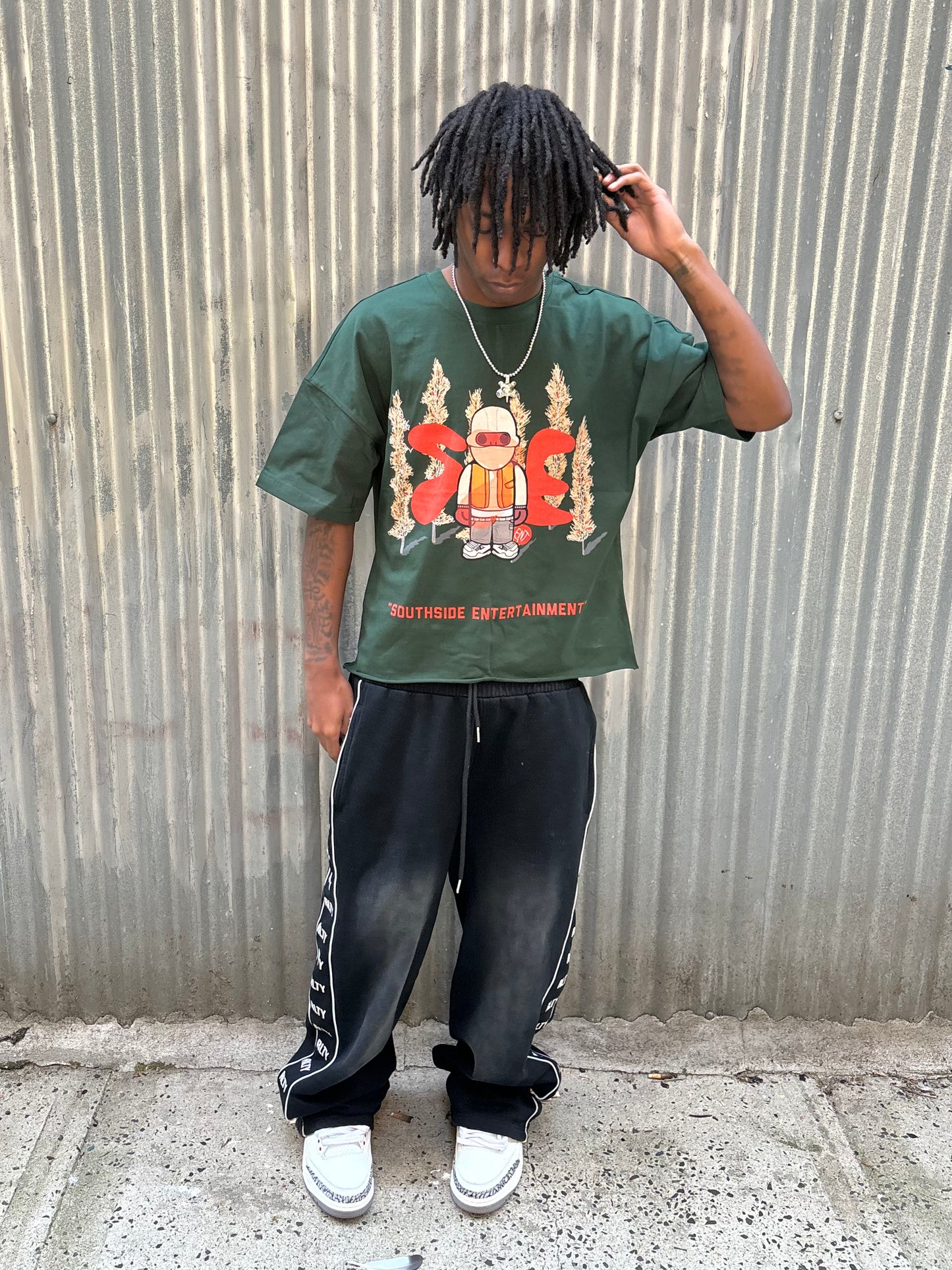 Southside Ent Olive Ranger Crop Tee